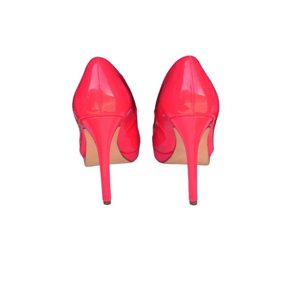 *SOLD Women's Vintage G by Guess Pink Patent Leather Platform Pump 5in Heel 8M - Picture 6 of 11
